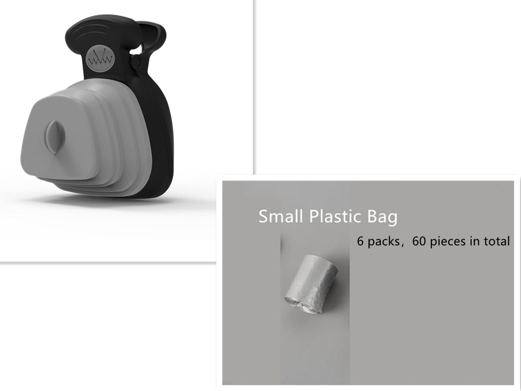 Dog Poop Bag Dispenser with Foldable Scoop