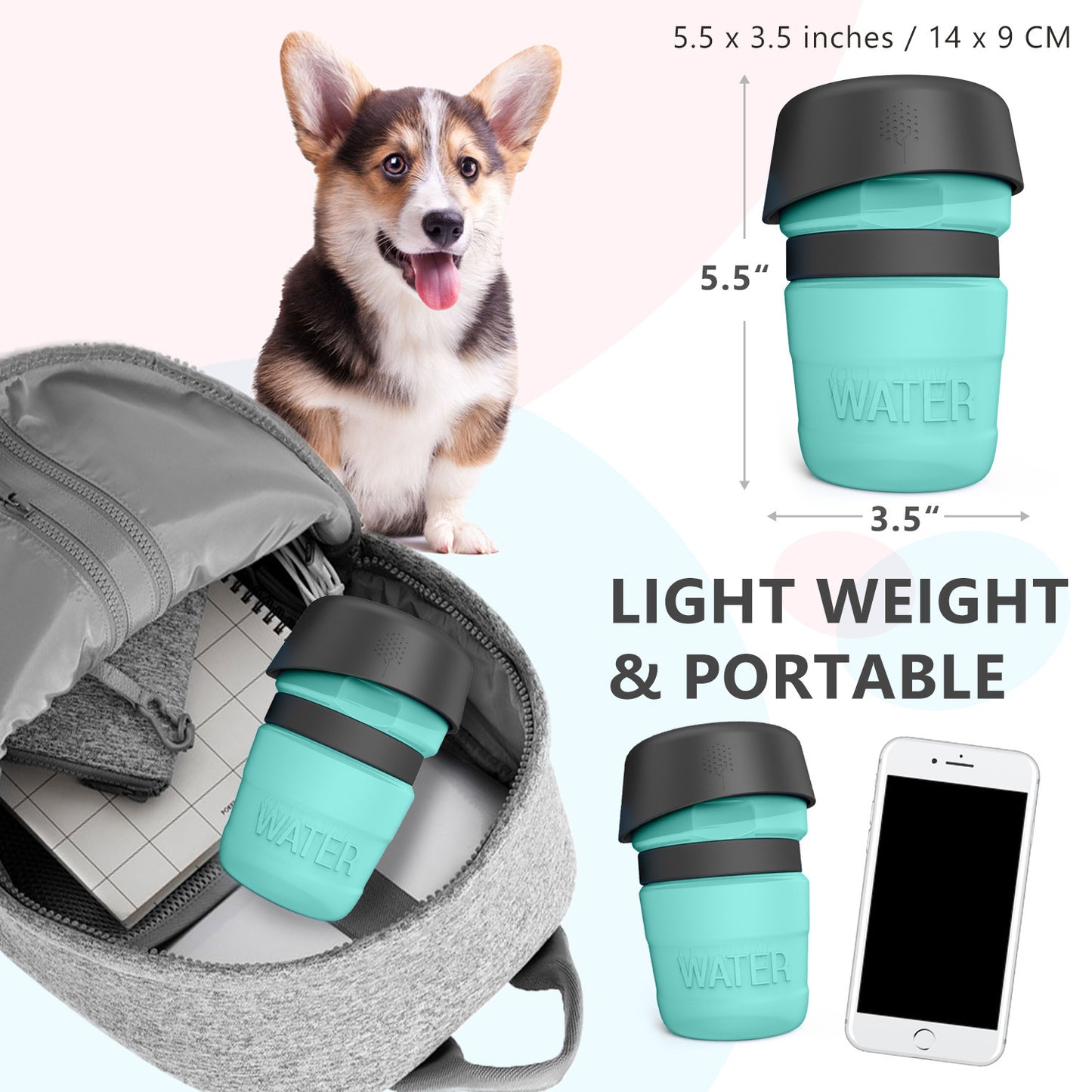 Foldable Outdoor Dog Water Bottle