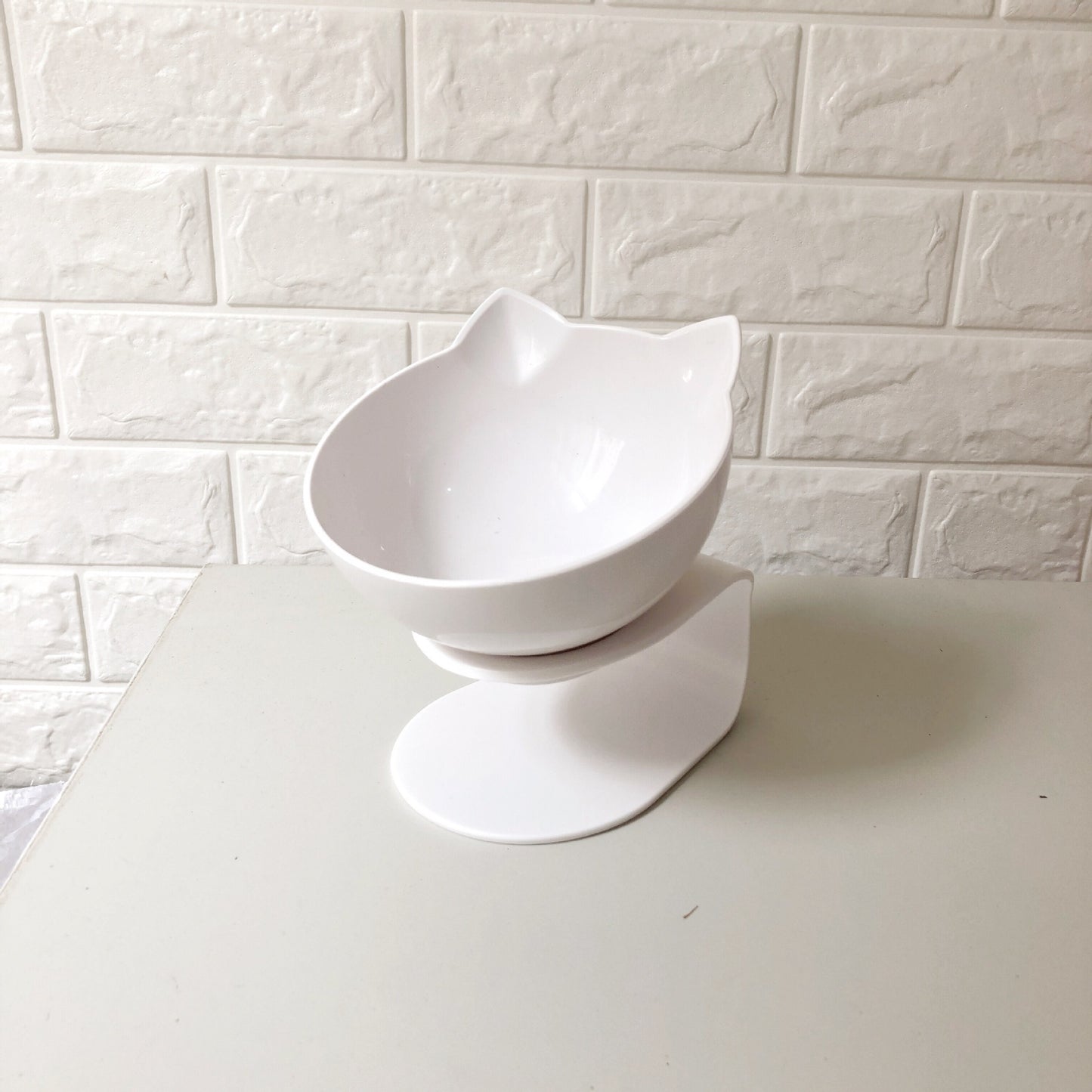 Inclined Transparent Cat Ear Pet Food Bowl
