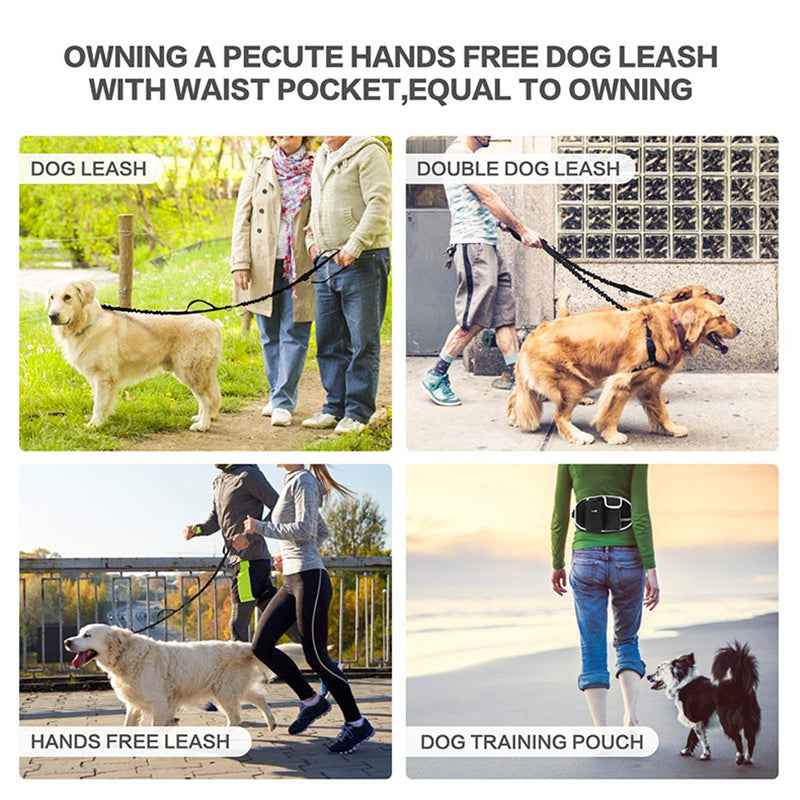Hands-Free Dog Leash Waist Bag – Outdoor Training with Food & Water Storage