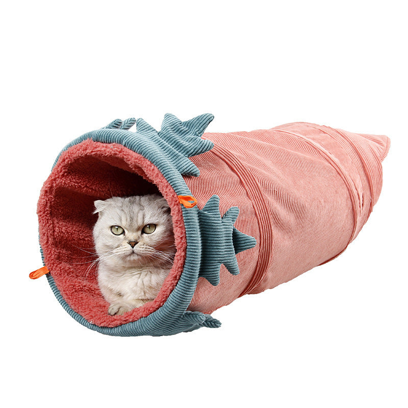 Fruit-Themed Pet Tunnel Toy