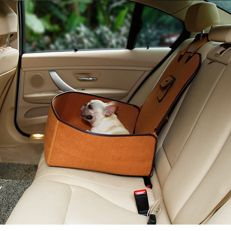 Retro Dual-Purpose Pet Car Mat & Front Seat Cushion