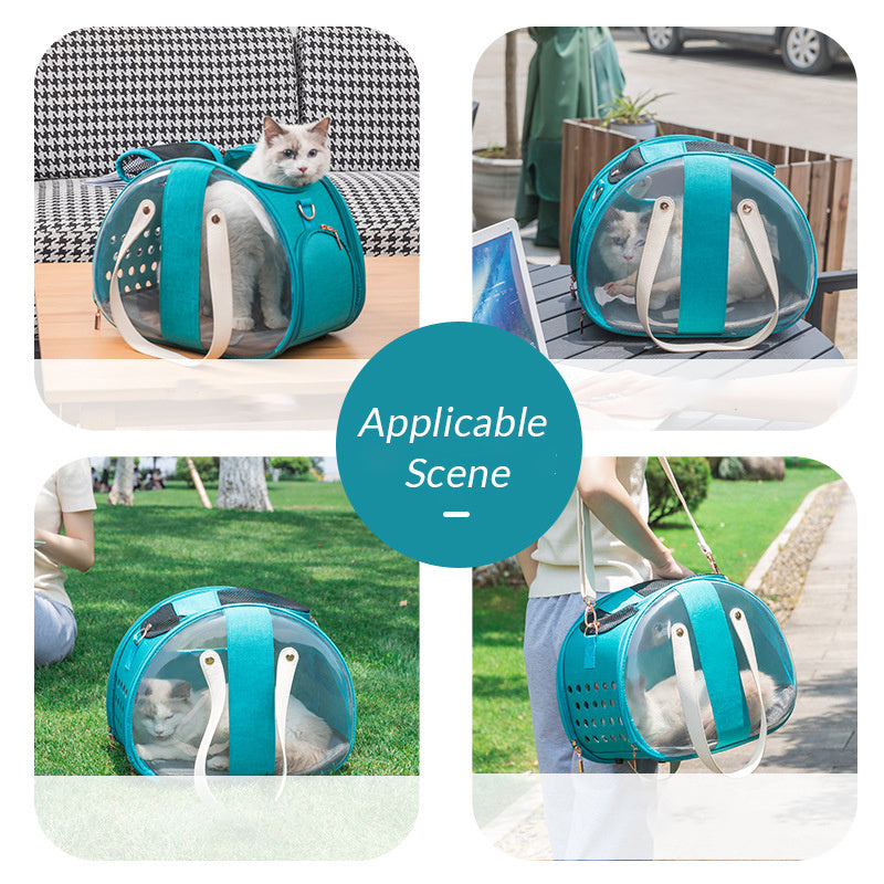 Double Fish Transparent Pet Backpack