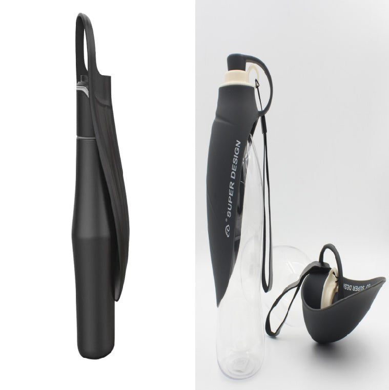 Portable Pet Water Bottle with Silicone Leaf