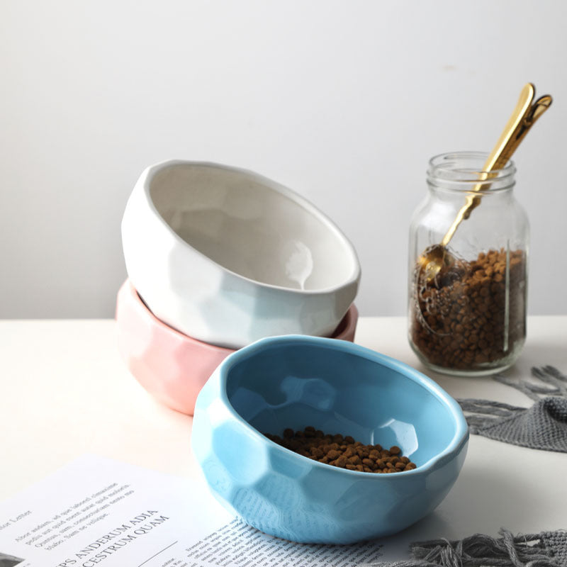 Oblique Mouth Pet Food Bowl