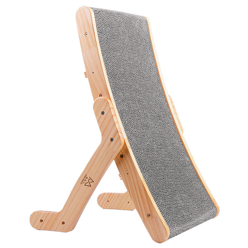 Deformable Vertical Cat Bed with Replaceable Corrugated Scratching Core