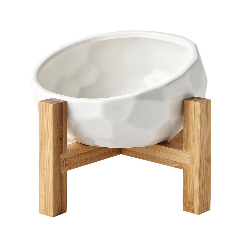 Oblique Mouth Pet Food Bowl