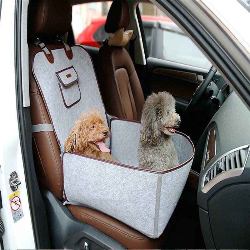 Retro Dual-Purpose Pet Car Mat & Front Seat Cushion