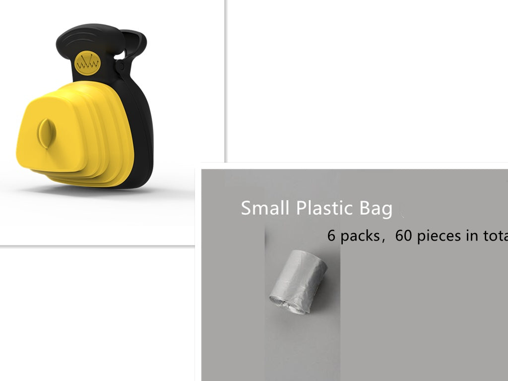 Dog Poop Bag Dispenser with Foldable Scoop