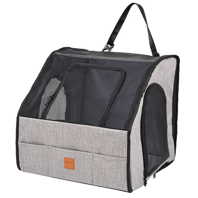 Foldable Waterproof Pet Car Cage with Mat