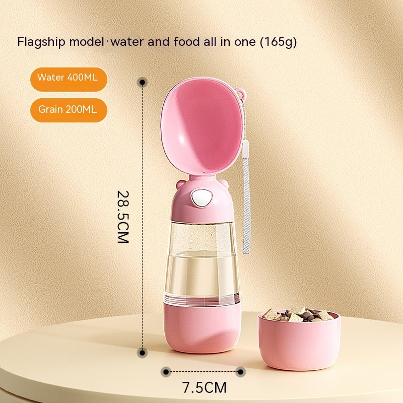 Portable Dog Food & Water Bottle