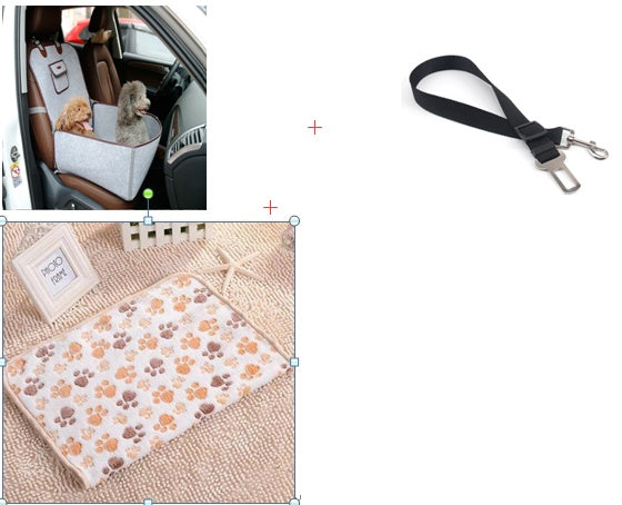 Retro Dual-Purpose Pet Car Mat & Front Seat Cushion