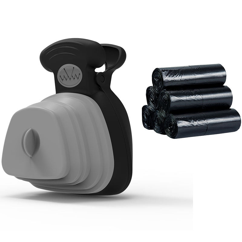 Dog Poop Bag Dispenser with Foldable Scoop