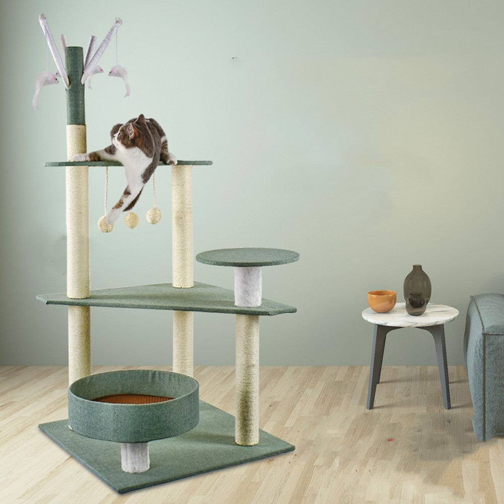 Cat Climbing Tree with Litter Area