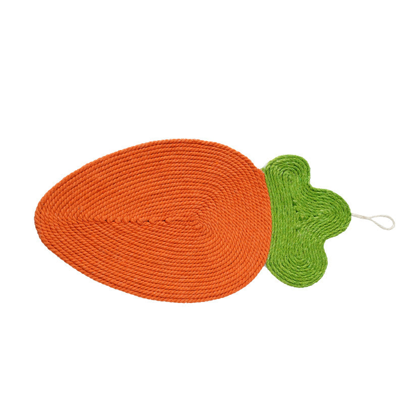 Watermelon Linen Cat Mat with Sisal Claw Board