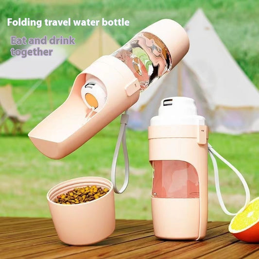 2-in-1 Travel Dog Water & Food Bottle