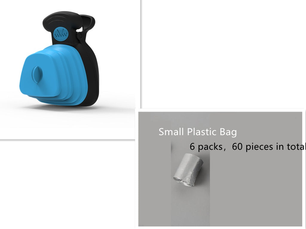 Dog Poop Bag Dispenser with Foldable Scoop