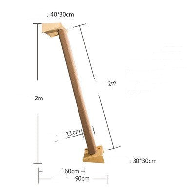 Solid Wood Large Cat Tree