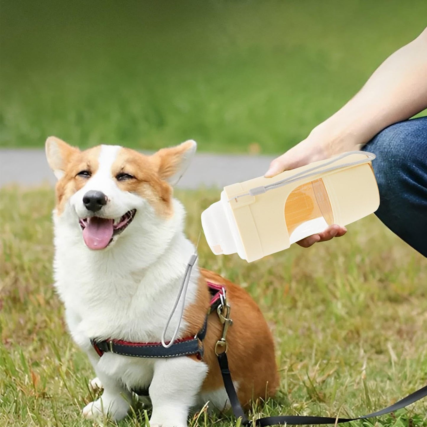 2-in-1 Travel Dog Water & Food Bottle