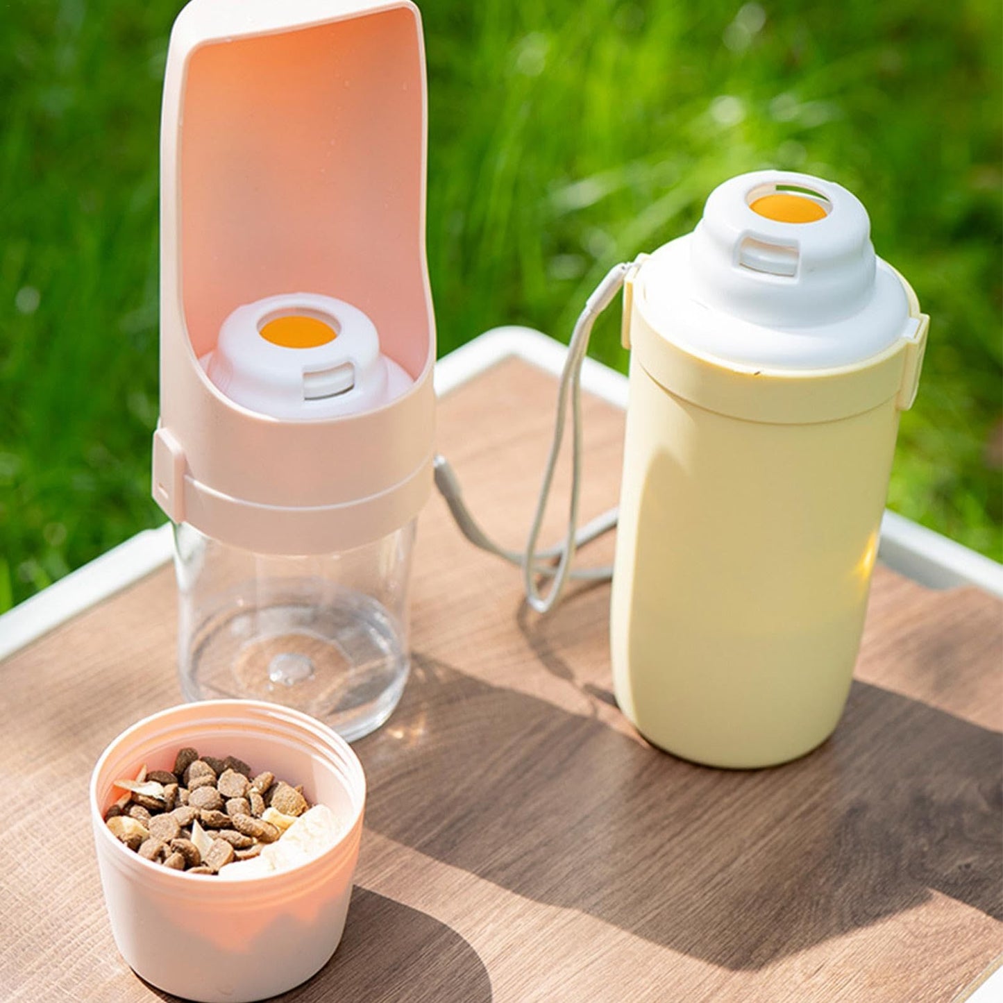 2-in-1 Travel Dog Water & Food Bottle