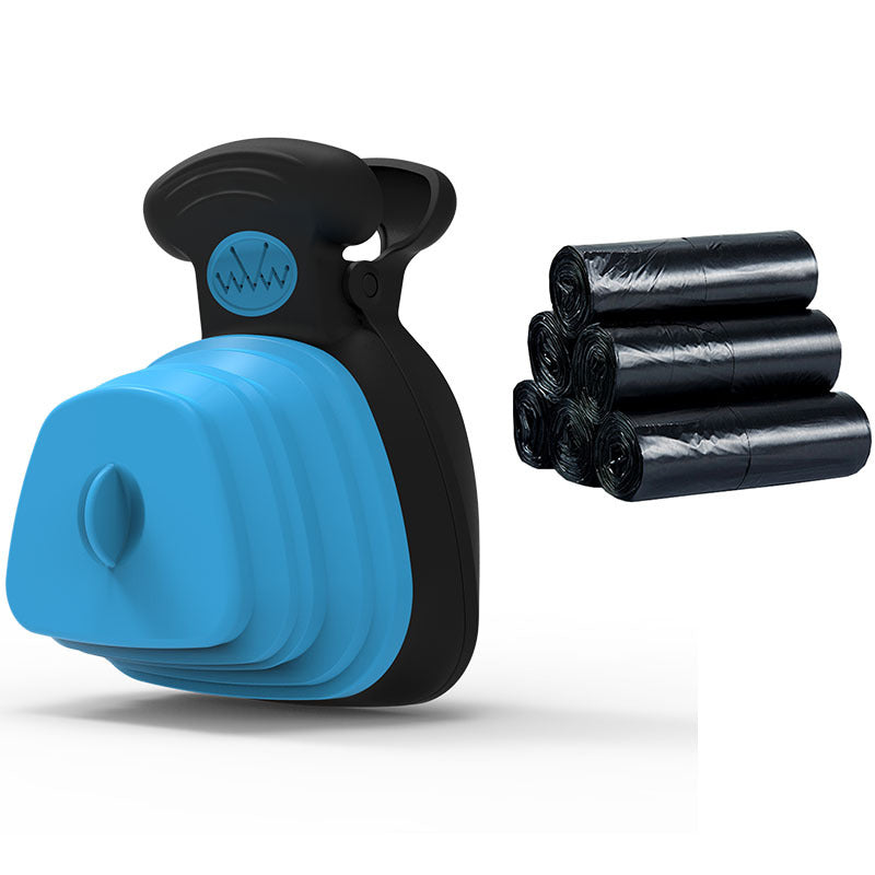 Dog Poop Bag Dispenser with Foldable Scoop