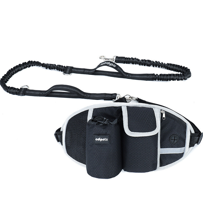 Hands-Free Dog Leash Waist Bag – Outdoor Training with Food & Water Storage
