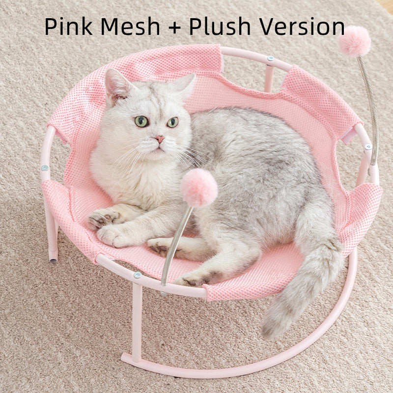 Cat Bed House with Hammock Mattress