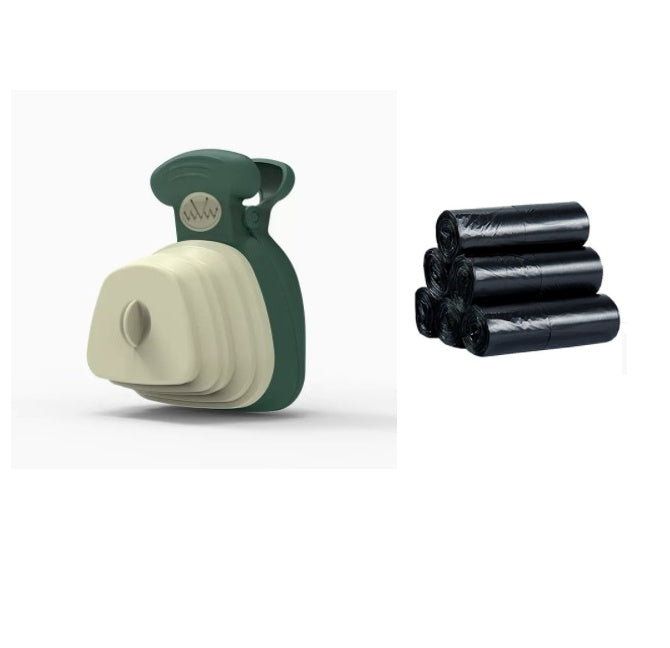 Dog Poop Bag Dispenser with Foldable Scoop