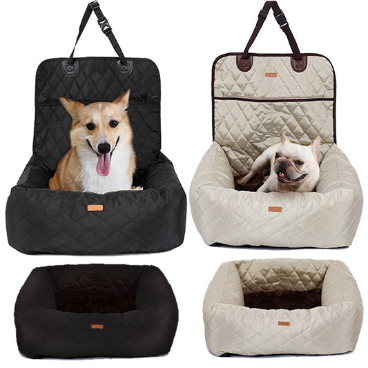 Folding Dog Carrier & Car Seat Pad