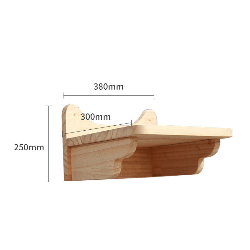 Wall-Mounted Solid Wood Cat Climbing Frame
