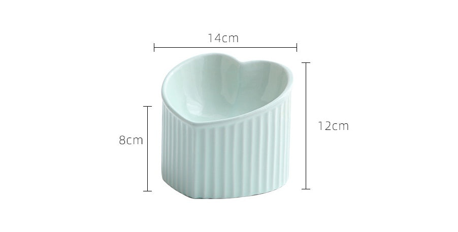 Inclined Mouth Ceramic Pet Bowl