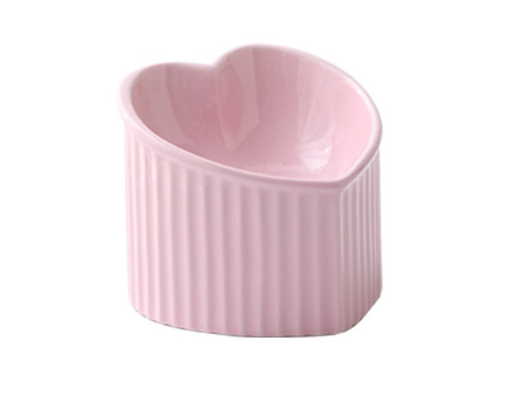 Inclined Mouth Ceramic Pet Bowl
