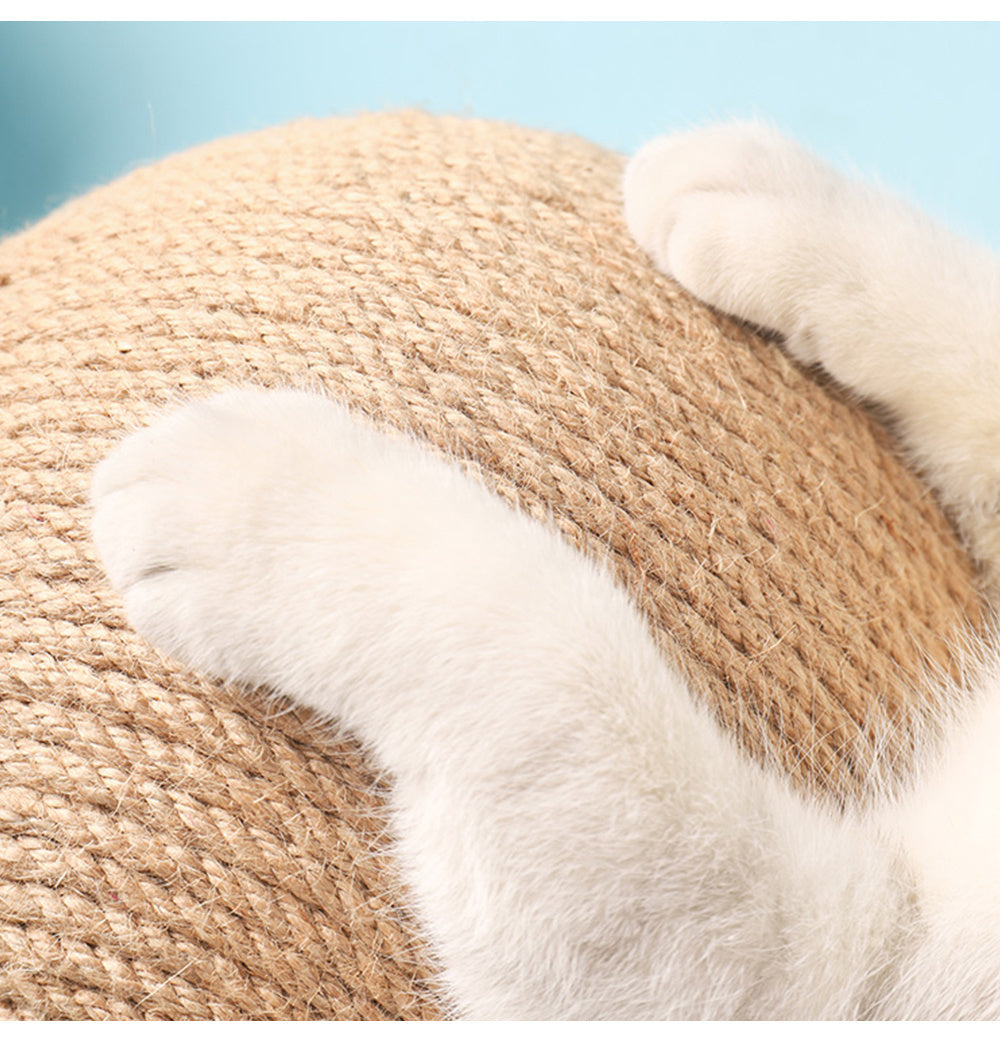 Vertical Sisal Cat Toy with Catching Ball