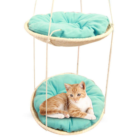 Straw Cat Hammock Climbing Frame Nest
