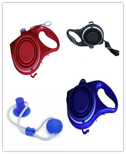 3-in-1 Pet Water Bottle with Cup & Leash