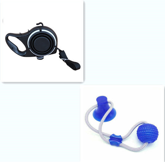 3-in-1 Pet Water Bottle with Cup & Leash