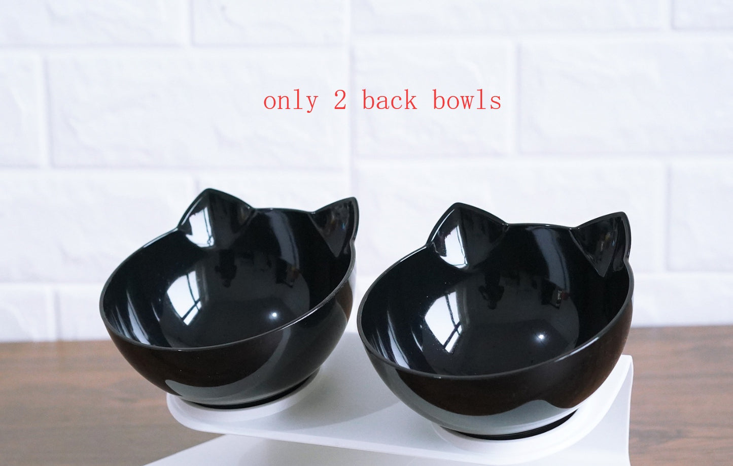 Inclined Transparent Cat Ear Pet Food Bowl