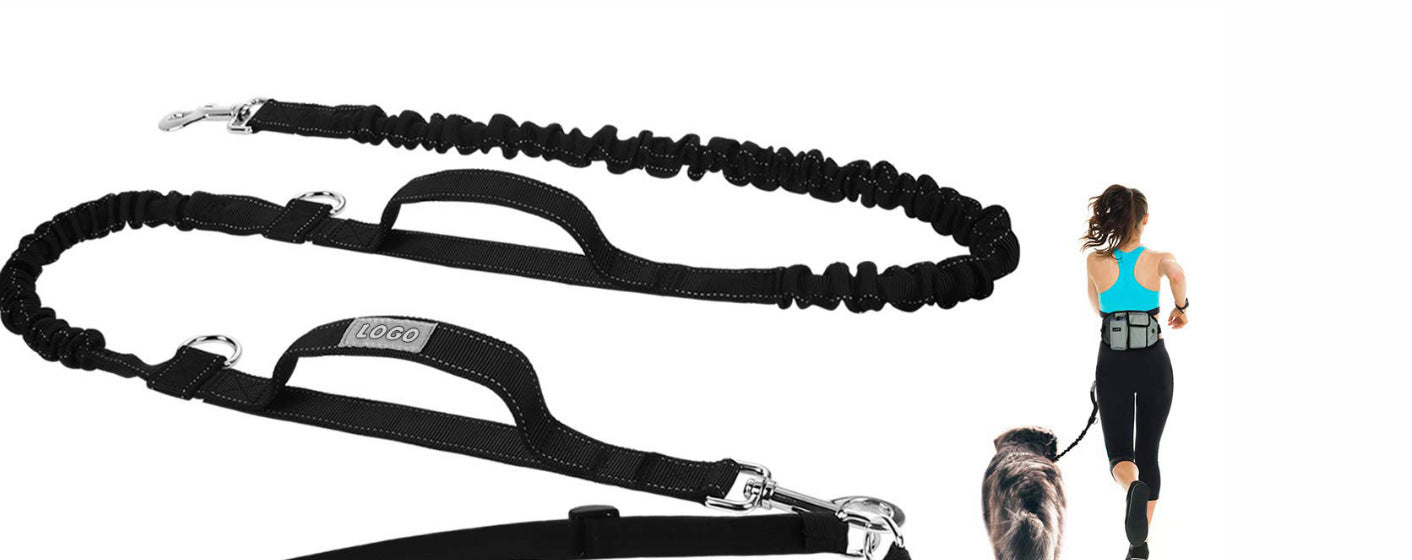 Hands-Free Dog Leash Waist Bag – Outdoor Training with Food & Water Storage