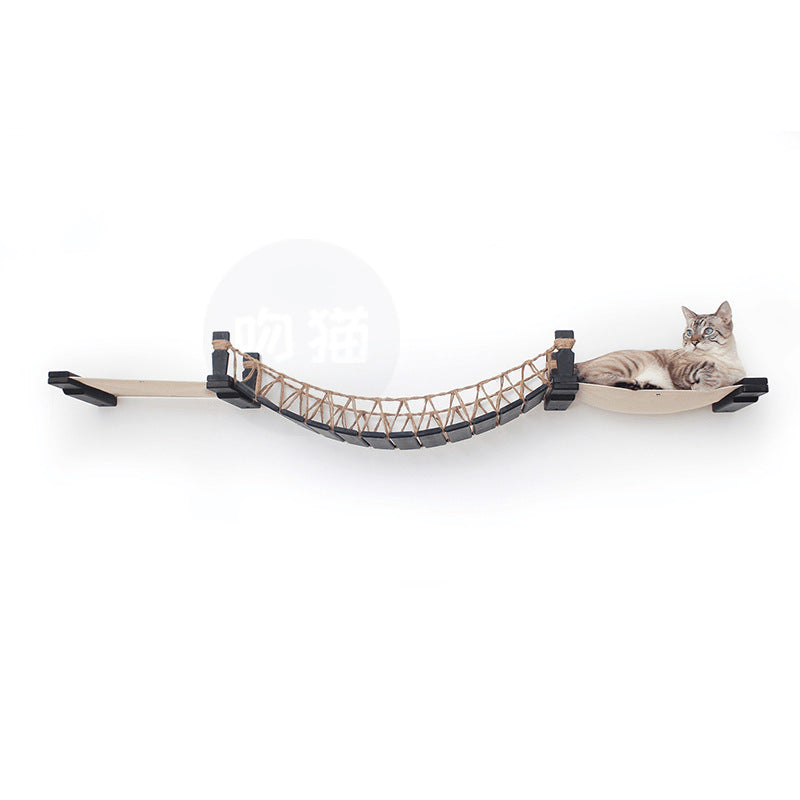 Wall-Mounted Cat Suspension Bridge