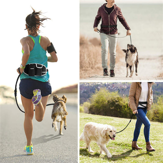 Hands-Free Dog Leash Waist Bag – Outdoor Training with Food & Water Storage