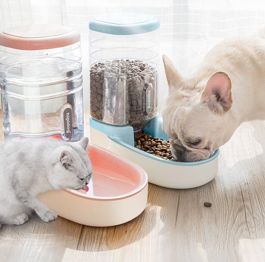 Automatic Pet Feeder with Microphone & Drinking Fountain