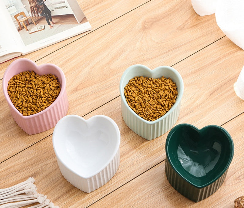 Inclined Mouth Ceramic Pet Bowl