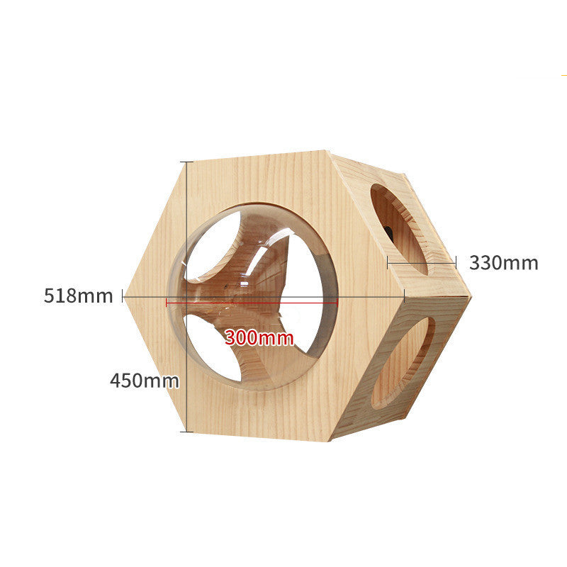Wall-Mounted Solid Wood Cat Climbing Frame