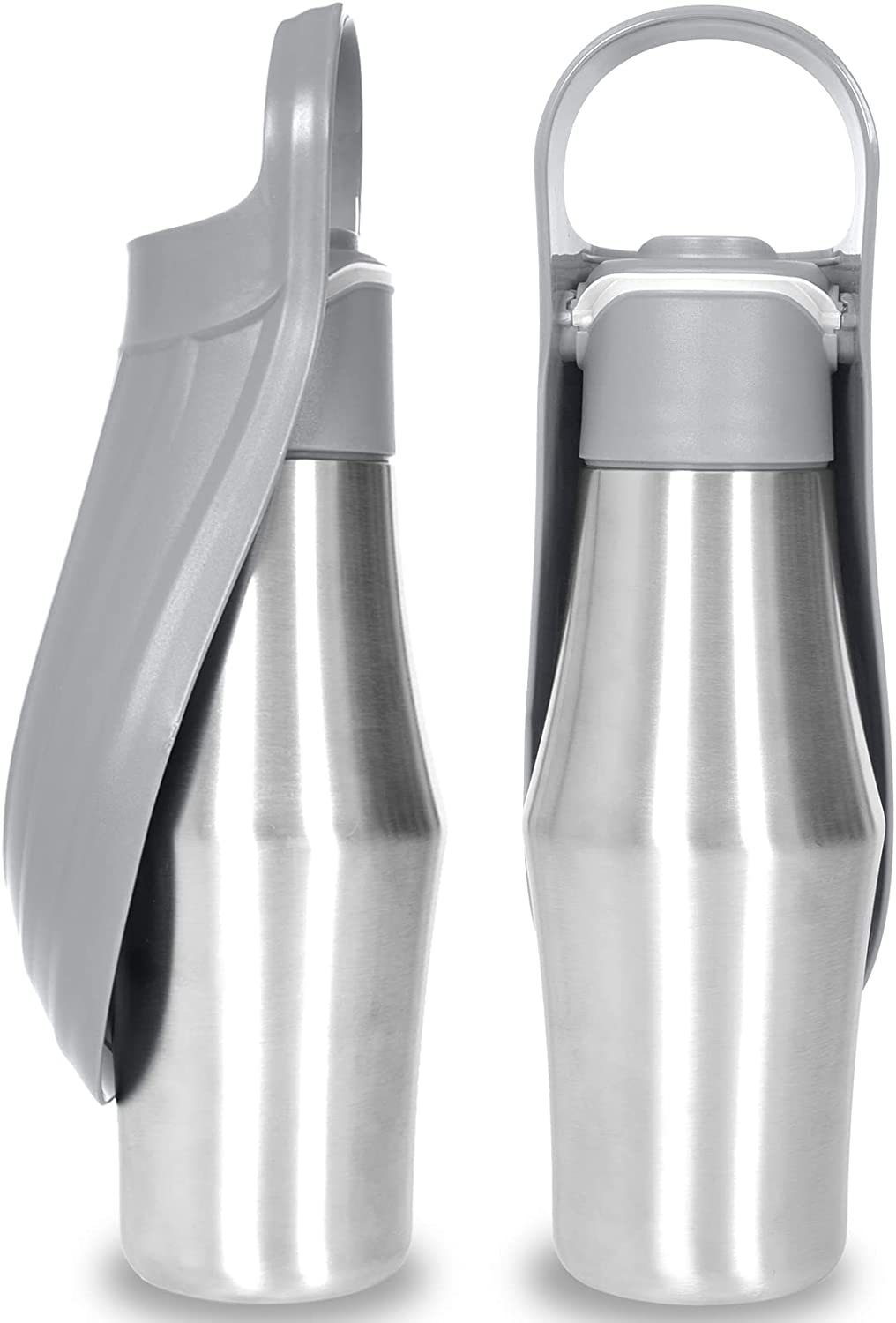 Portable Pet Water Bottle with Silicone Leaf