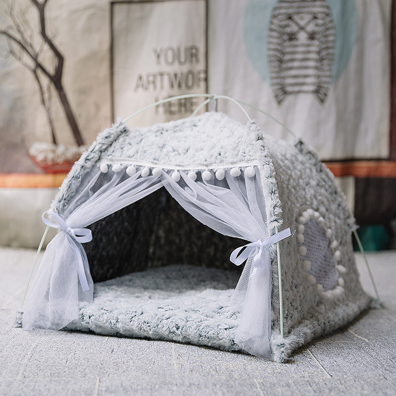 Semi-Enclosed Pet Bed