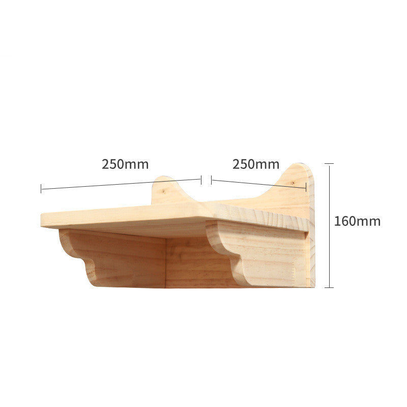 Wall-Mounted Solid Wood Cat Climbing Frame