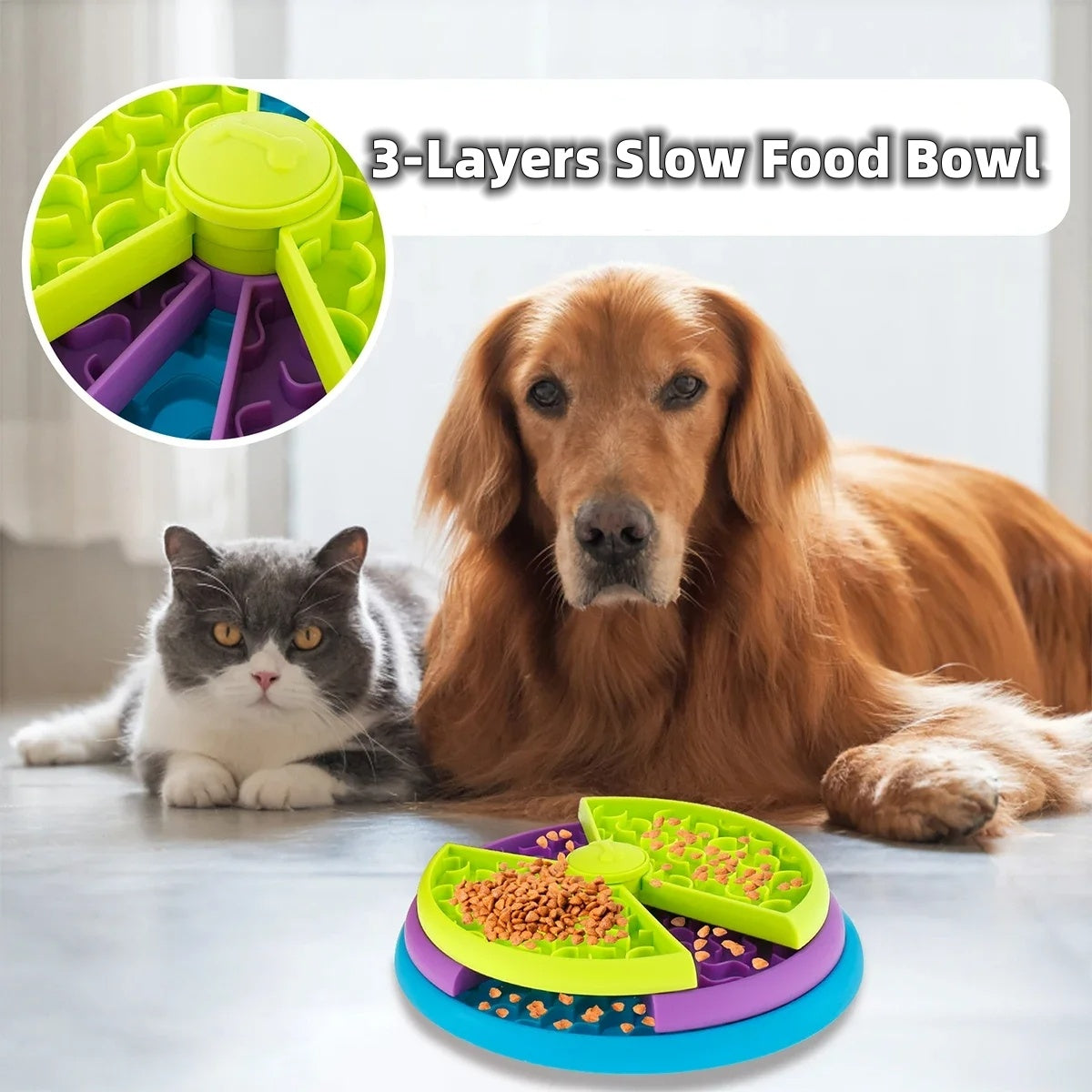 Anti-Choking Slow Feeder Bowl