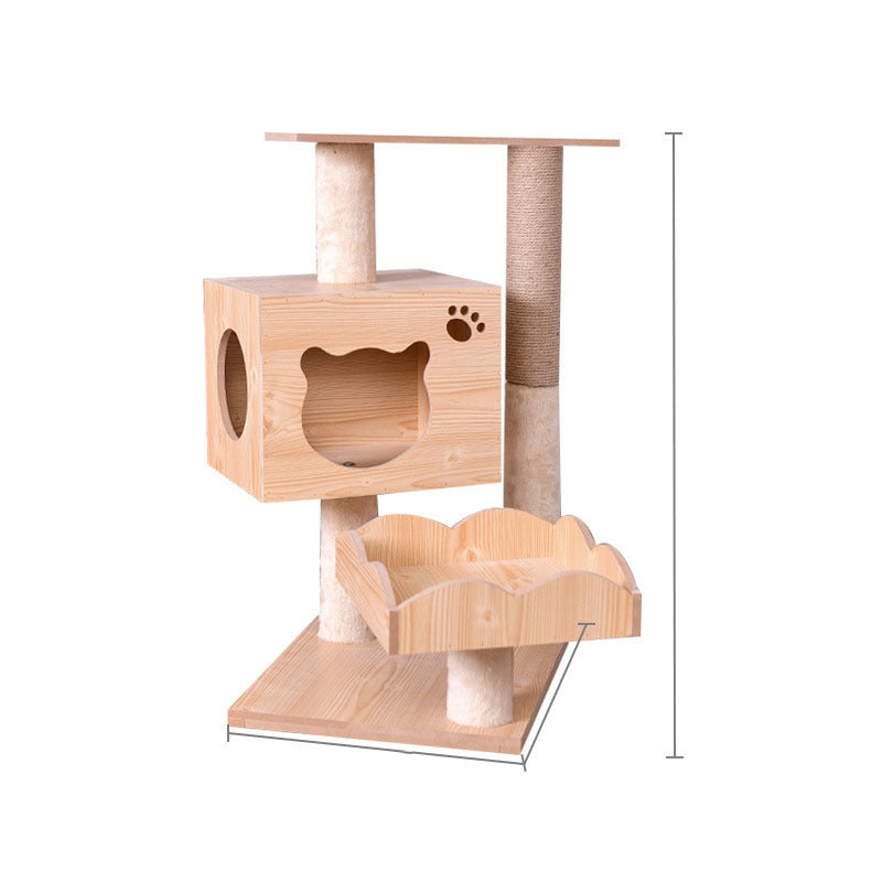 Cat Climbing Tree with Crawl Nest, Scratching Board & Space Capsule