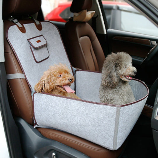 Retro Dual-Purpose Pet Car Mat & Front Seat Cushion
