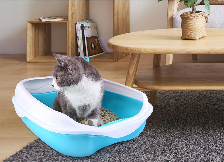 Semi enclosed Splash-Proof Cat Toilet